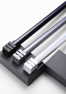 Un buen precio. Thickened mute aluminum alloy bracket side perforated curtain track single pole double pole En línea