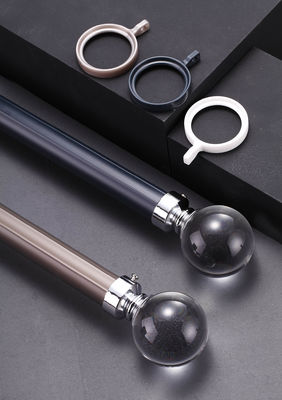Un buen precio. Curtain Rod Single Rod Aluminum Alloy Silent Top Side Mounted Bracket Roman Rod Curtain Track Accessories En línea