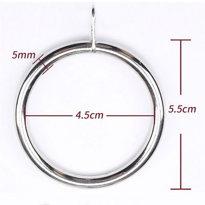 Un buen precio. Cortina Rod Rings del grueso del diámetro 5m m de la plata 45m m con la junta En línea